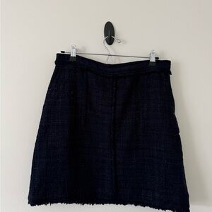 Banana Republic Navy A-Line Textured Skirt